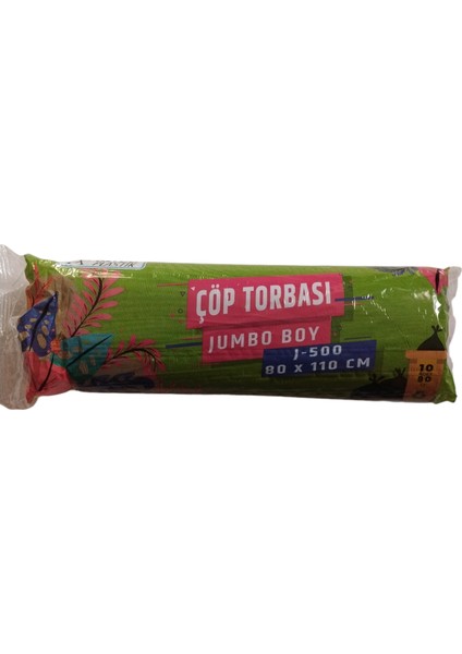 Plastik Jumbo Boy Çöp Torbası 80 x 110 cm 10'lu