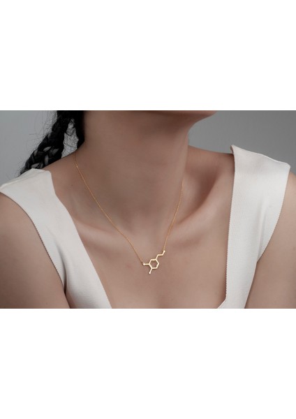 Özel Tasarım Dopamın Hormunu Molekul 925 Ayar Gümüş Kolye,gümüş,rose Gold,altın Kaplama Kolye fiyatları