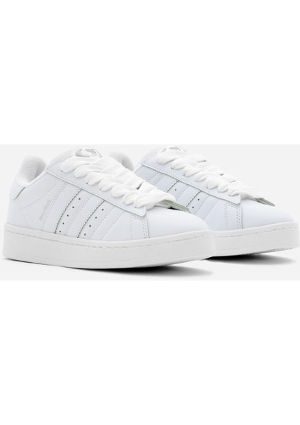 Kadın Beyaz Termo Taban Yanı Şeritli Bağcıklı Spor Ayakkabı fiyatları