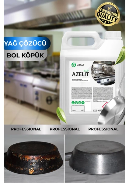 Azelit Gel 5,6kg: Yağ ve Kir Çözücü, Mutfak Temizliğinde Devrim