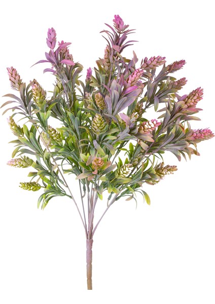 Yapay Çiçekli Bitki Mor-Yeşil 55 Cm.