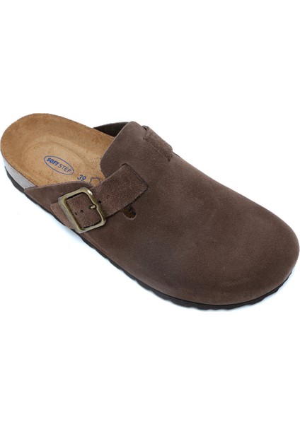 K13789SD Kifidis Soft Step Kadın Süet Deri Sabo Mantar Terlik 36-41