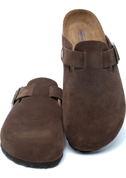 K13789SD Kifidis Soft Step Kadın Süet Deri Sabo Mantar Terlik 36-41
