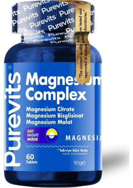 Magnezyum Complex - Sitrat - Bisglisinat – Malat 200 Mg – 60 Tablet