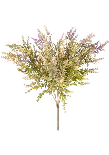 Yapay Çiçekli Bitki Mor-Yeşil 55 Cm.