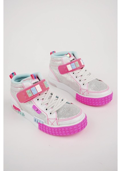KUKULİ Garantili Legolu Bağcıklı ve Cırtlı Ortopedik Çocuk Sneaker Spor Ayakkabı