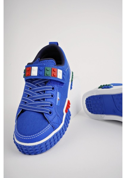 Sonic Legolu Bağcıklı Ve Cırtlı Çocuk Sneaker Spor Ayakkabı