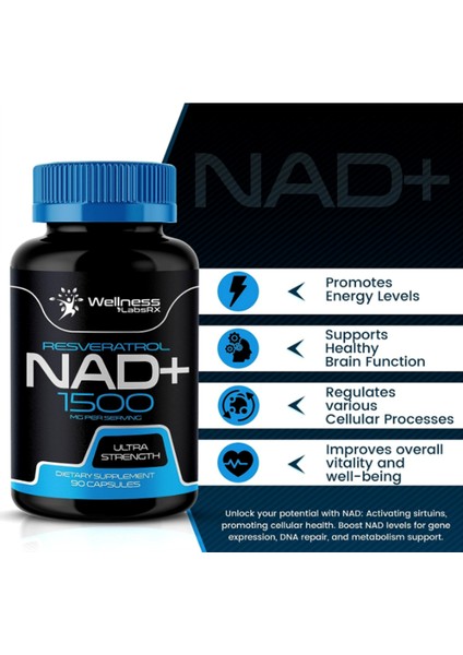 Labs Nad 1500MG - With Resveratrol 90 Capsul.usa Menşei.ozelsporcugıdaların'dan 3640