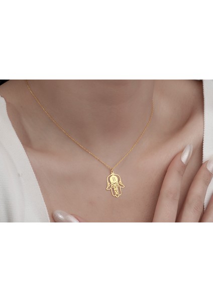 Kişiye Özel Harf Kolye Fatıma Ana'nın Eli 925 Ayar Gümüş Kolye,gümüş,rose Gold,altın Kaplama Kolye fiyatları