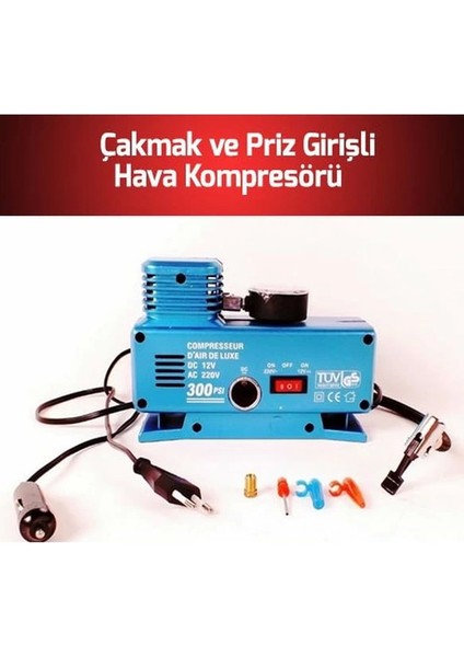 220 Volt-12 Volt 250 Psi Geniş Uygulama Yelpazesi Kompresör Lastik Hava Şişirme Oto Pompası fiyatları