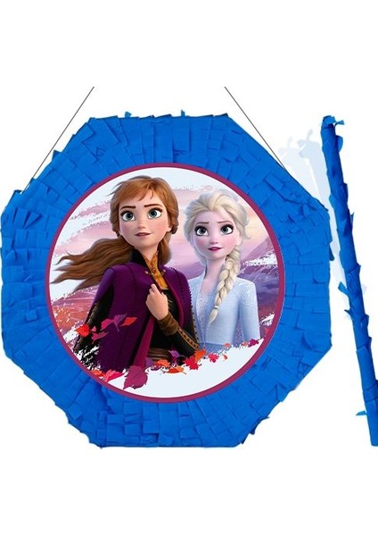 Parti Dükkanım Frozen Pinyata (Anna & Elsa) 42 cm + Sopası