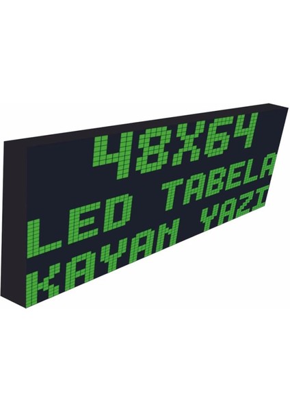 LED Tabela 48X64CM Tek Taraflı Yeşil  Kayan Yazı-Wifi