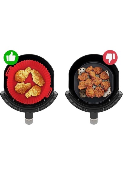 Airfryer Silikon Pişirme Kalıbı - Hava Fritözü Kalıbı -Airfryer Aksesuar - Tüm Airfryer'lara Uyumlu