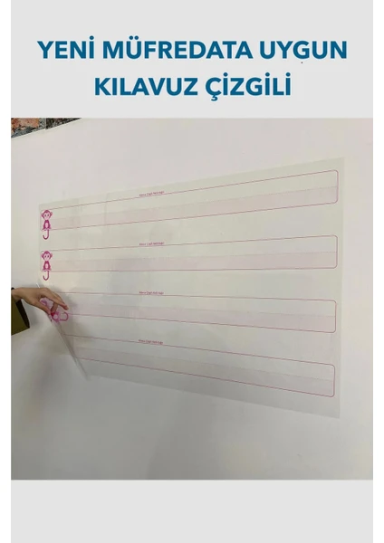 Tutunabilir Kağıt Kılavuz Çizgili Yazı Tahtası Akıllı Kağıt Tahta 110×56 cm