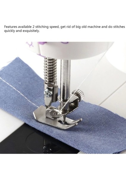 Dikiş Makinesi Sew Whiz Elektrikli Veya Pille Çalışabilen Çift Kademeli Işıklı Mini