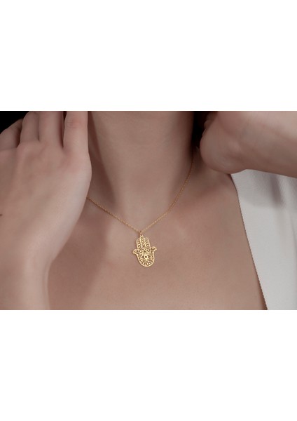 Fatıma Ana'nın Eli Kolye, Hamse Kolye, 925 Ayar Gümüş Kolye,gümüş,rose Gold,altın Kaplama Kolye modelleri