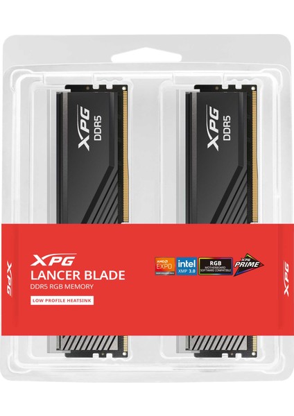 Xpg Lancer Blade Rgb 32GB (2X16) Ddr5 6400MHZ CL32 AX5U6400C3216G-DTLABRBK Dual Kit Ram