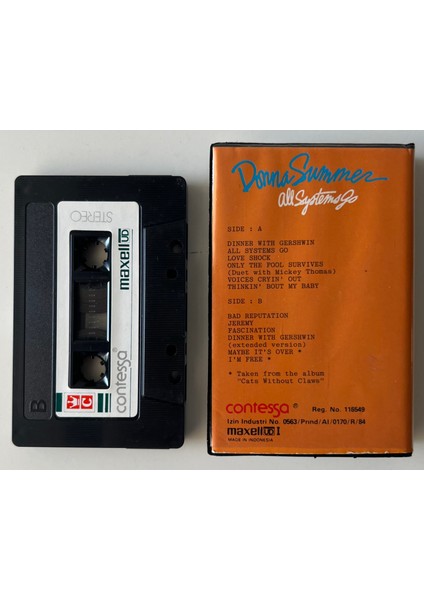 Donna Summer All System Go Kaset (Orjnal Dönem Endonezya Baskı Kaset)
