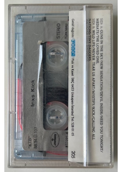 Inxs Kick Kaset (Orjnal Dönem Baskı Kaset)