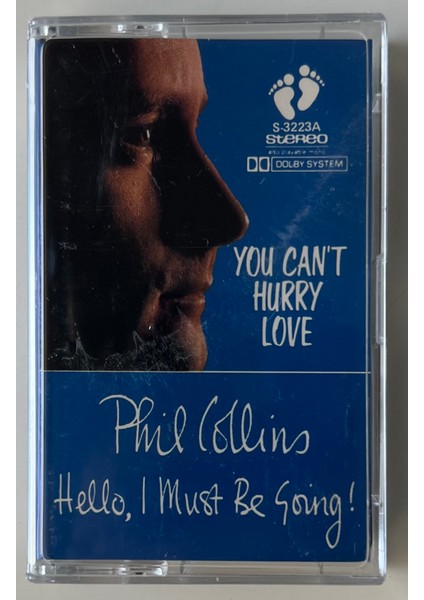 Phil Collins Hello I Must Be Going Kaset (Orjnal Dönem Foot Print Kağıt Baskı Kaset)