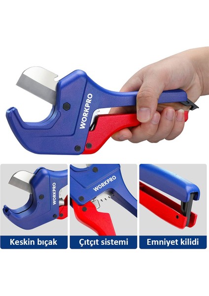 WP301006 42MM Profesyonel Pprc Plastik Boru Kesme Makası