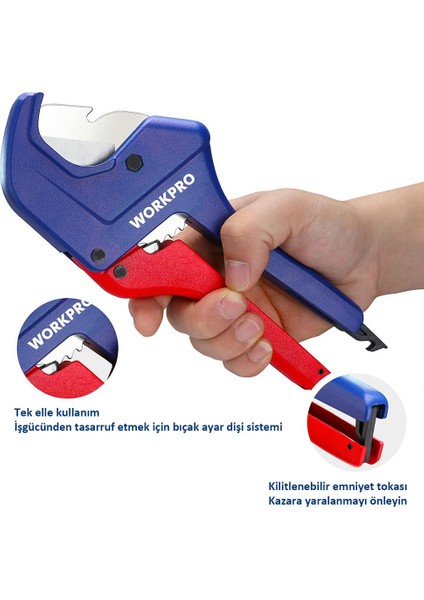 WP301006 42MM Profesyonel Pprc Plastik Boru Kesme Makası