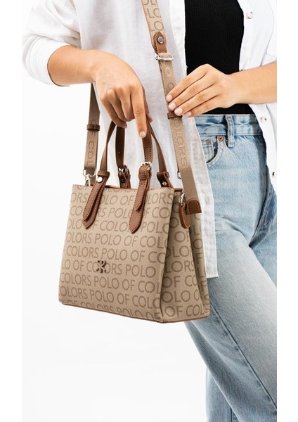 Impolo Berry Vizonkamelempirme Baskı Kadın Kol ve Omuz Çantası 22X27 Ebatında