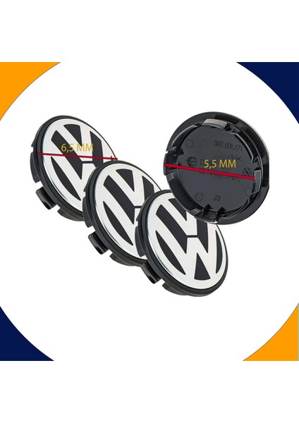 Volkswagen Tiguan Jant Göbeği Arma Takım 2008-2015 Model Arası Araçlara Uyumlu