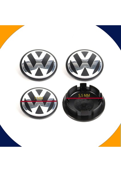 Volkswagen Transporter T5 Jant Göbeği Arma Takım 2003-2014 Model Arası Araçlara Uyumlu