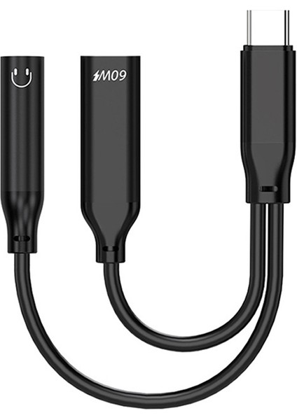 Iphone 15 Için Type-C Şarj + 3.5mm Kulaklık 2in1 Çevirici Adaptör