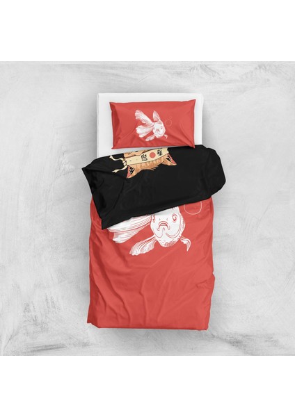 Catana: The Last Stand & Soft Red Beta Fish Çift Taraflı Nevresim Takımı - 200 Cm X 220 Cm