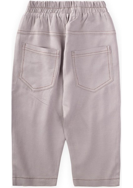 Dizi Kapaklı Keten Pantolon 2-7 Yaş A gri fiyatları