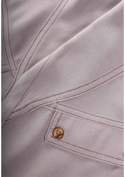 Dizi Kapaklı Keten Pantolon 2-7 Yaş A gri modelleri