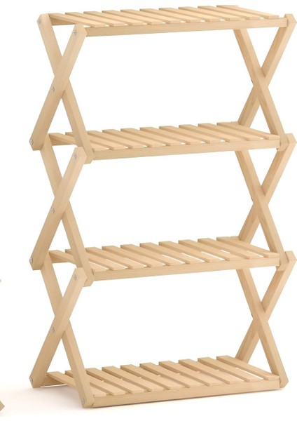 Life Ahşap Katlanır Mini Masaya Dönüşebilir 4 Katlı Raf modelleri