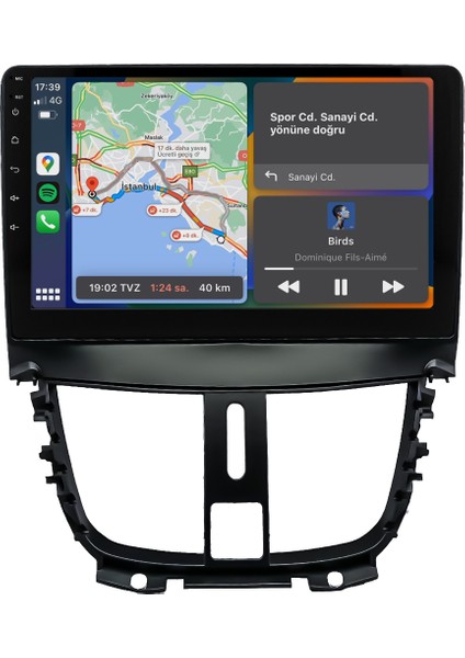 Peugeot 207 (2006-2012) Android 14 Multimedya Carplay 10 Inch 4 GB Ram / 64 GB Hafıza CRV-4421XR