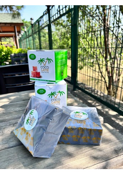 Premium Hindistan Cevizli Nagile Kömürü Uzun Süre Yanan Pratik Kömür 26MM 1kg