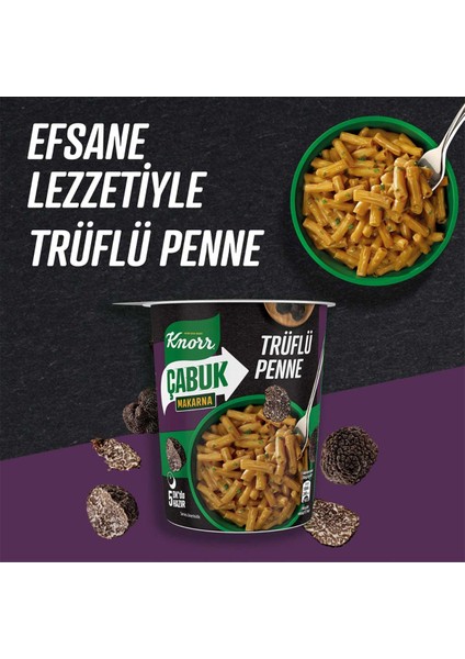 Çabuk Makarna Trüflü Penne 65 gr X2 + Pesto Fusilli 65 gr X2 + Mac&cheese 65gr X2