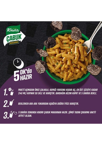 Çabuk Makarna Trüflü Penne 65 gr x 6 adet