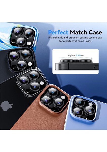 Apple Iphone 16 Plus Lens Kamera Koruyucu Premium Safir Parmak Izi Bırakmayan Cl-12
