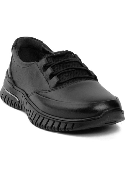 223 - 9403 Bayan Femuarlı Deri Comfort Kauçuk Taban Siyah Nata Casual Ayakkabı