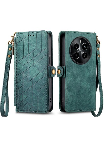 Realme 13 Flip Kapak Cüzdan Için Flip Case Basit Iş Darbeye Vaka (Yurt Dışından)