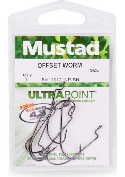 Offset Worm 39121NP-BN Olta Iğnesi Black Nıckel-No:2-0 - 7li modelleri