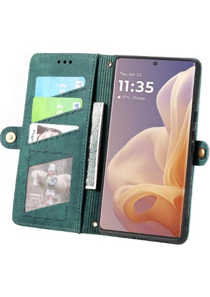 Realme 13 Flip Kapak Cüzdan Için Flip Case Basit Iş Darbeye Vaka (Yurt Dışından)