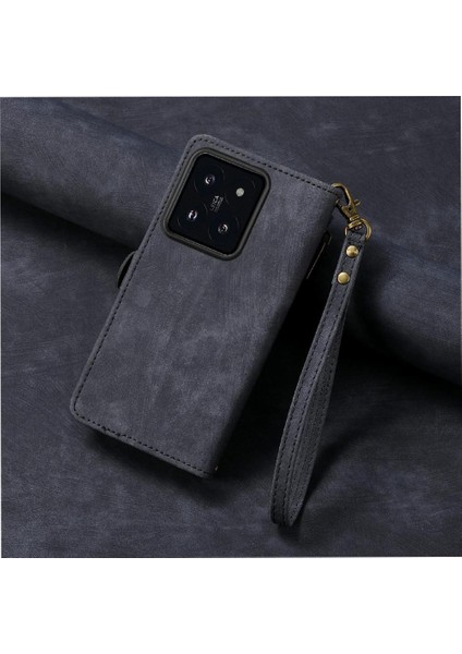 Xiaomi 14T Pro Için Flip Case Cüzdan Kapak Çevirin Deri Kılıf Basit (Yurt Dışından)