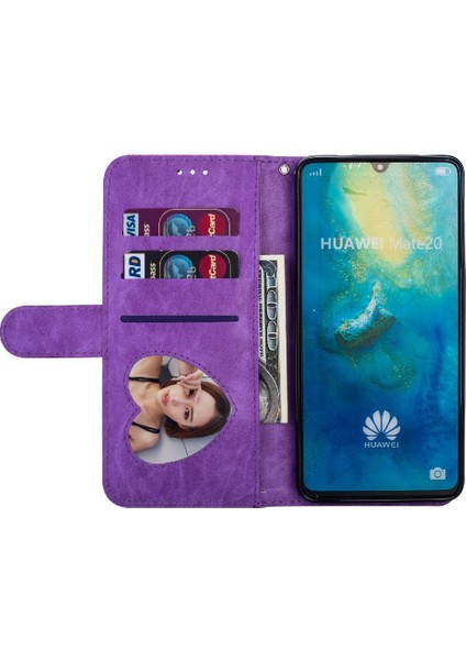 YH Mall Huawei Mate 20 Için Fermuarlı Cebi Durumda Manyetik Kapatma Bilek Kayışı Kartı (Yurt Dışından)