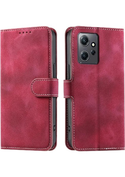 Xiaomi Redmi Not 12 Için Flip Case 4g Cüzdan Kart Yuvaları Bilek Kayışı Pu (Yurt Dışından)