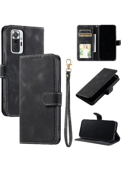 Xiaomi Redmi Not 10 Için Flip Case Pro Max Manyetik Kickstand Cüzdan Kart (Yurt Dışından)