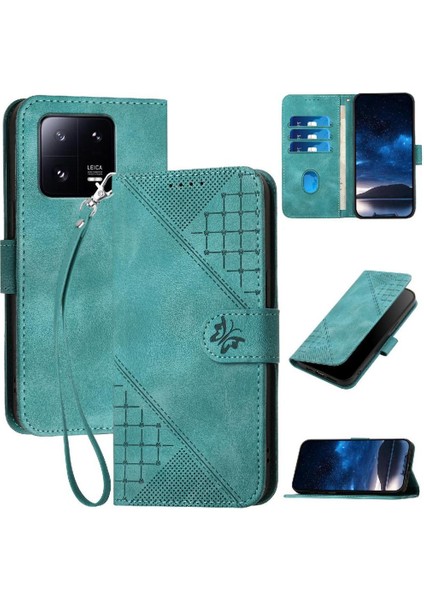 Xiaomi 13 Pro Için Flip Case Kabartmalı Kelebek Yüksek Kaliteli Deri Telefon (Yurt Dışından)