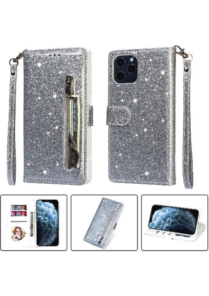 IPhone 11 Için Fermuar Cep Durumda Pro Max Pu Deri Bilek Kayışı Manyetik (Yurt Dışından)
