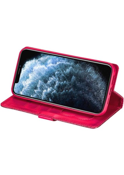 IPhone 12 Pro Max Pu Deri Manyetik Kapatma Için Fermuarlı Cebi Durumda (Yurt Dışından)